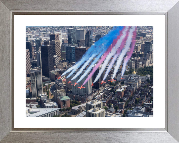 RAF Red Arrows Fly Over Boston Skyline July 2026
