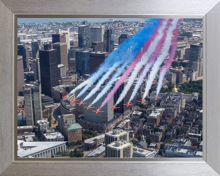 RAF Red Arrows Fly Over Boston Skyline July 2026