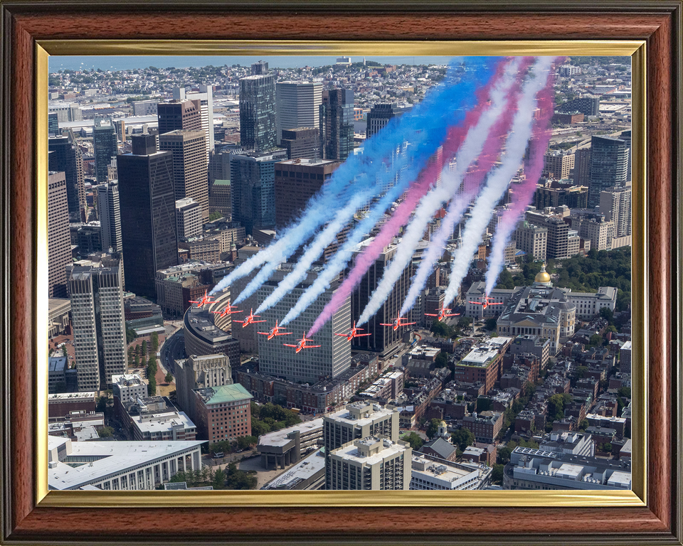 RAF Red Arrows Fly Over Boston Skyline July 2026