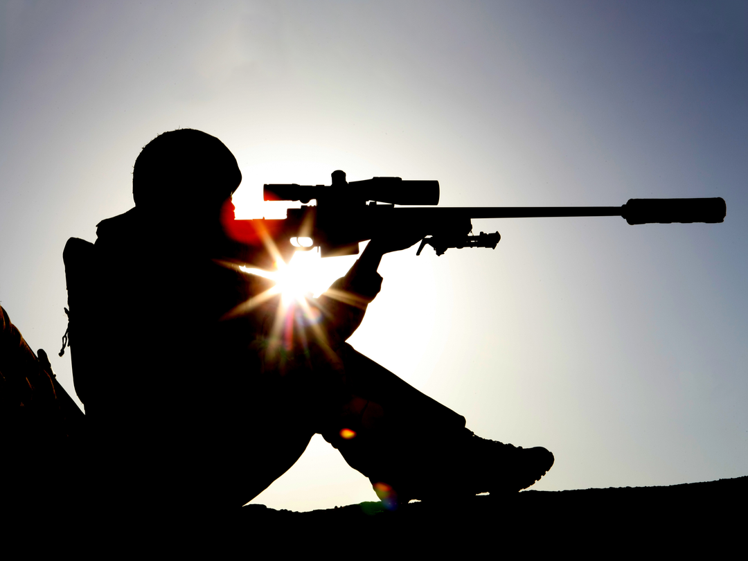 British Army 2 Mercian Sniper L115A3 Silhouette June 2009
