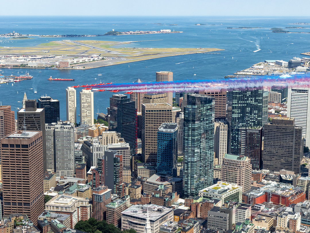 RAF Red Arrows Boston Flypast July 2026