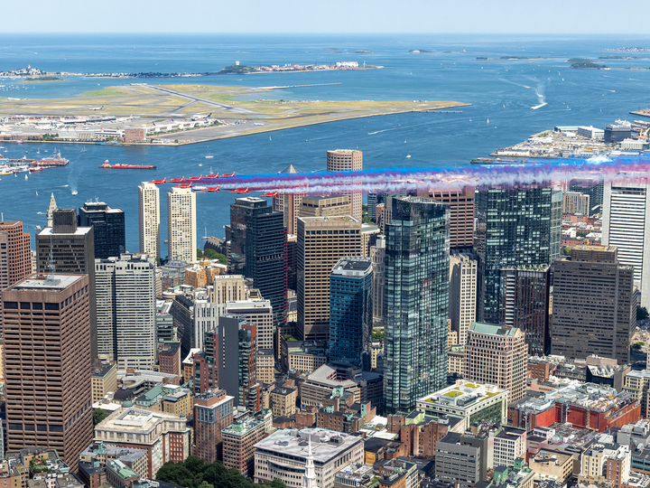 RAF Red Arrows Boston Flypast July 2026