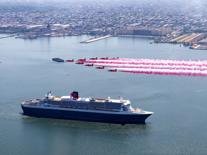 RAF Red Arrows Over Queen Mary 2 July 2026