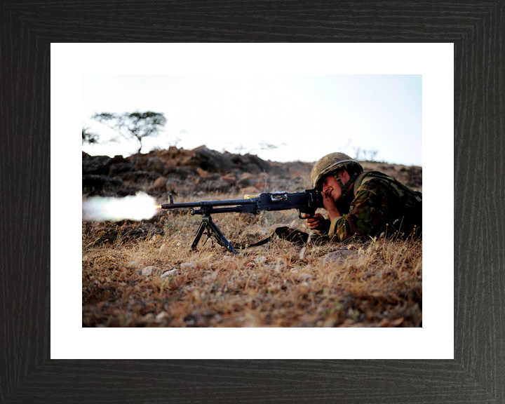 British Army 3 PARA GPMG Gunner Kenya February 2010