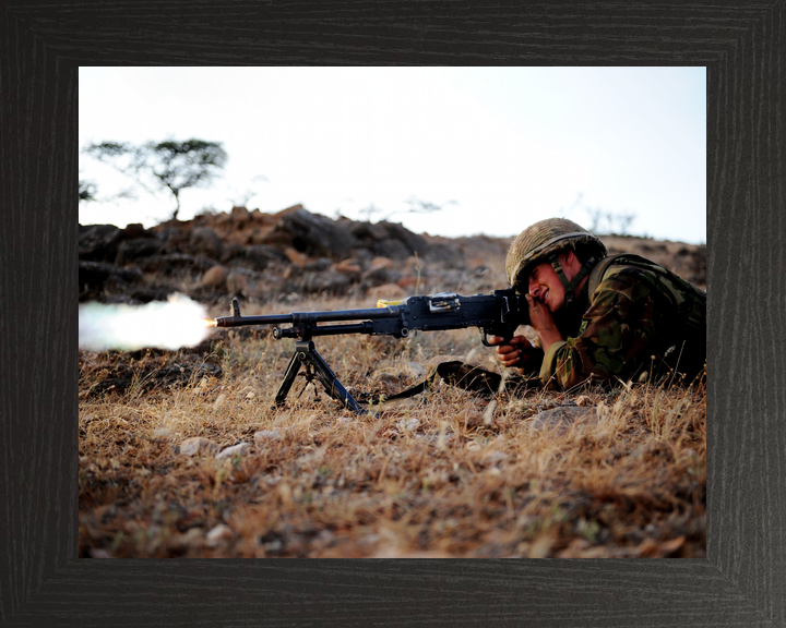 British Army 3 PARA GPMG Gunner Kenya February 2010