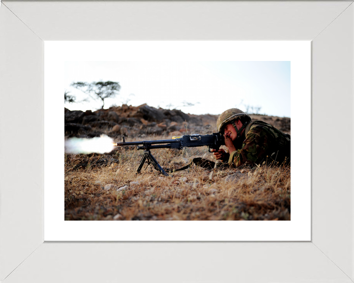 British Army 3 PARA GPMG Gunner Kenya February 2010