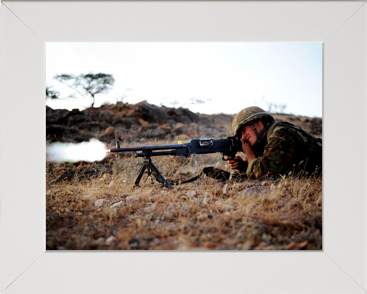 British Army 3 PARA GPMG Gunner Kenya February 2010