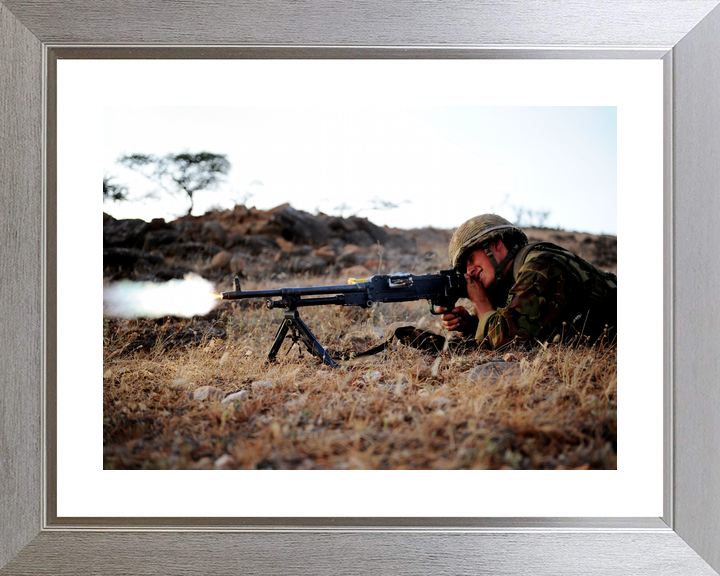 British Army 3 PARA GPMG Gunner Kenya February 2010