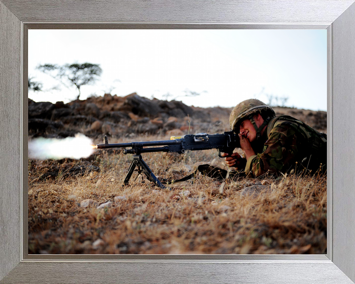 British Army 3 PARA GPMG Gunner Kenya February 2010