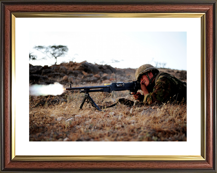 British Army 3 PARA GPMG Gunner Kenya February 2010
