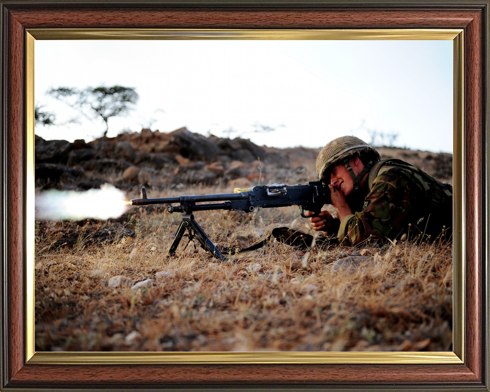 British Army 3 PARA GPMG Gunner Kenya February 2010