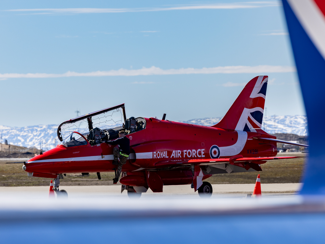 RAF Red Arrows Hawk Jet Iqaluit Airport Canada 2026