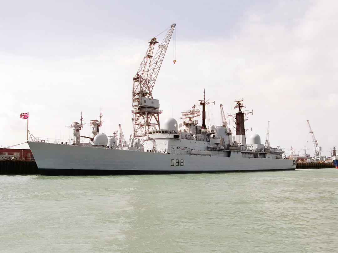 HMS Glasgow (D88) Royal Navy Type 42 Destroyer Alongside Portsmouth Photo Print Wall Art Decor - Posters, Prints, & Visual Artwork - by Hampshire Prints (image 1 of 9)
