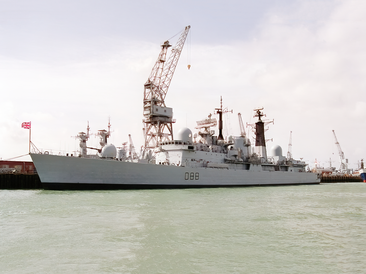 HMS Glasgow (D88) Royal Navy Type 42 Destroyer Alongside Portsmouth Photo Print Wall Art Decor - Posters, Prints, & Visual Artwork - by Hampshire Prints (image 1 of 9)