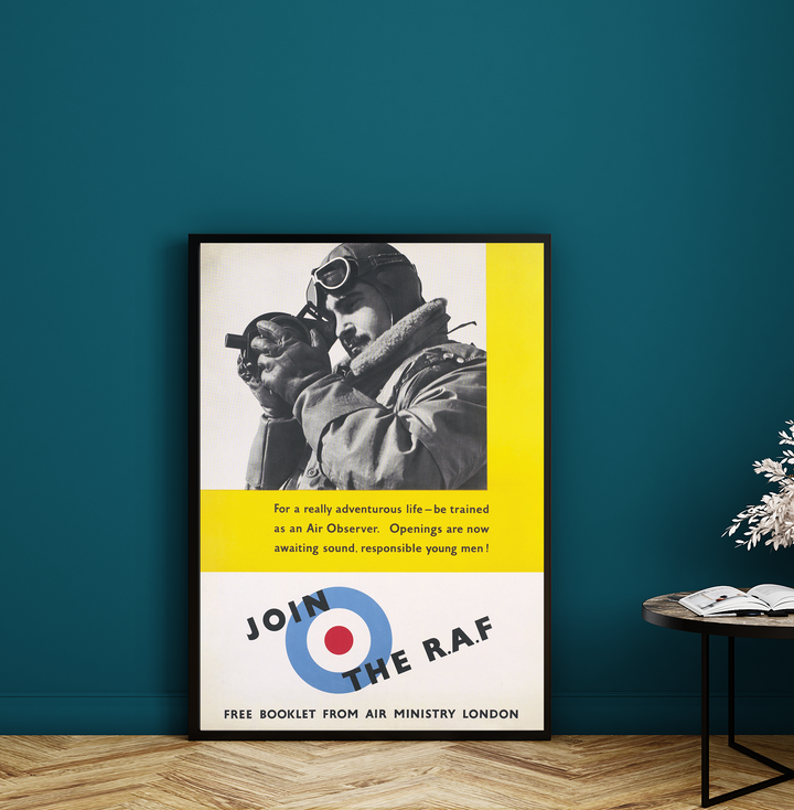 A really adventurous life join the RAF | World War Two Recruitment Poster Posters, Prints, & Visual Artwork Hampshire Prints A3