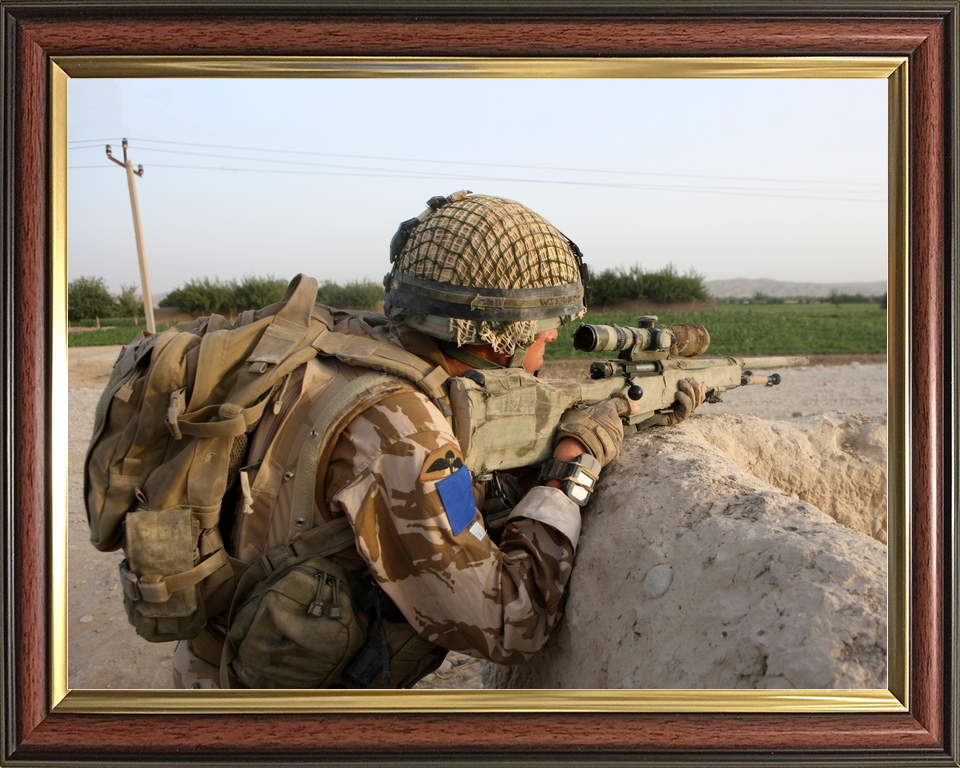 British Army 2 PARA Sniper FOB Inkerman Sangin August 2008