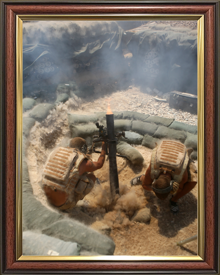 British Army 2 PARA 81mm Mortar FOB Zeebrugge August 2008