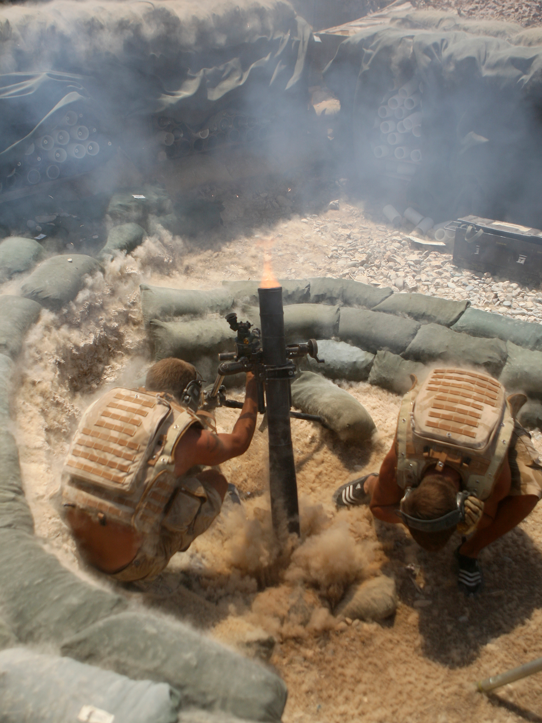 British Army 2 PARA 81mm Mortar FOB Zeebrugge August 2008