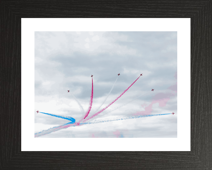 RAF Red Arrows Six Hawks Fan Out Jordanstown June 2024