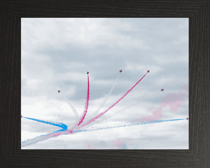 RAF Red Arrows Six Hawks Fan Out Jordanstown June 2024