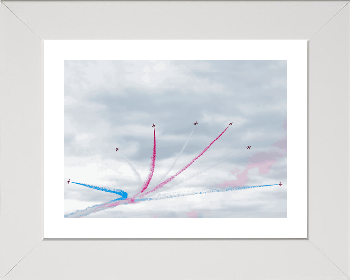 RAF Red Arrows Six Hawks Fan Out Jordanstown June 2024