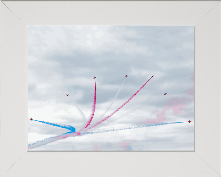RAF Red Arrows Six Hawks Fan Out Jordanstown June 2024