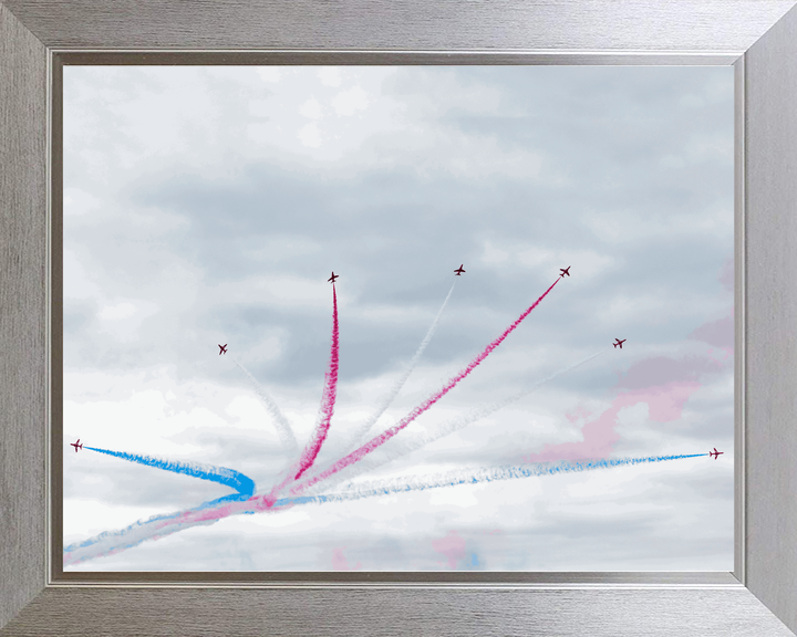 RAF Red Arrows Six Hawks Fan Out Jordanstown June 2024