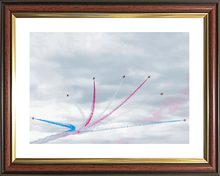 RAF Red Arrows Six Hawks Fan Out Jordanstown June 2024