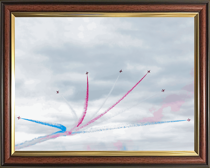 RAF Red Arrows Six Hawks Fan Out Jordanstown June 2024
