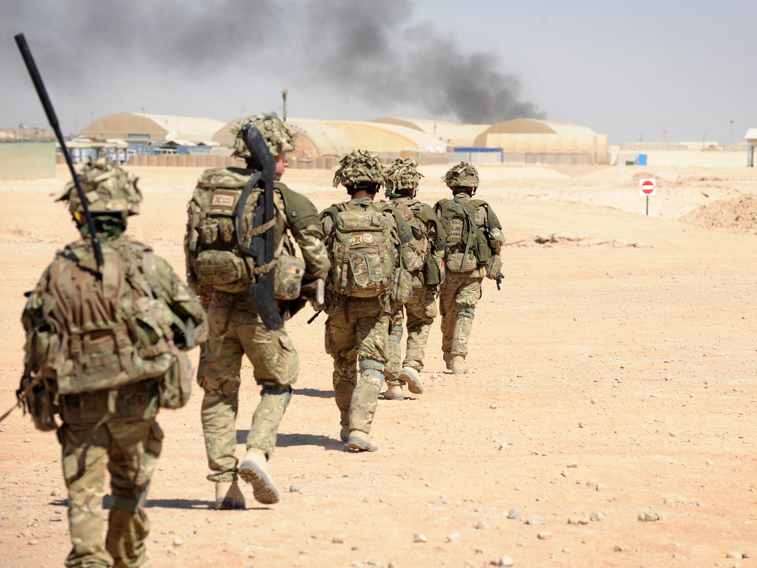 British Army Soldiers RSOI Patrol Bastion September 2012