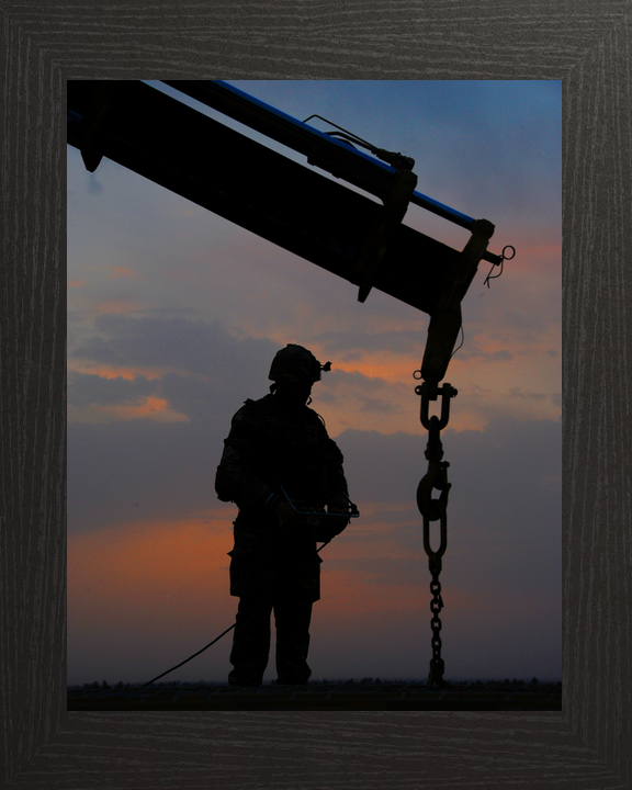 British Army Royal Engineer Bridge Silhouette Helmand 2011