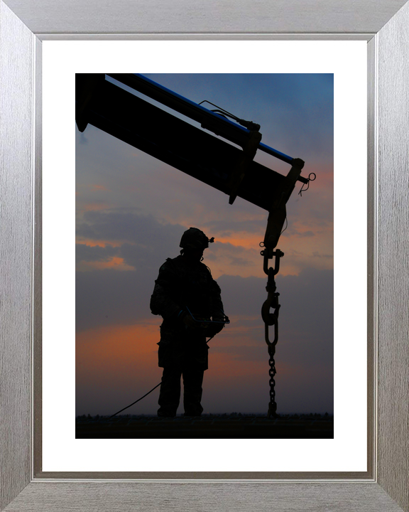British Army Royal Engineer Bridge Silhouette Helmand 2011