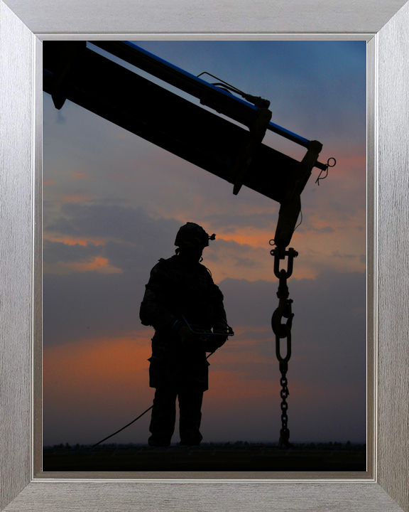 British Army Royal Engineer Bridge Silhouette Helmand 2011