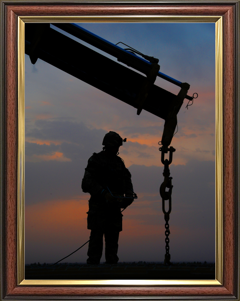 British Army Royal Engineer Bridge Silhouette Helmand 2011