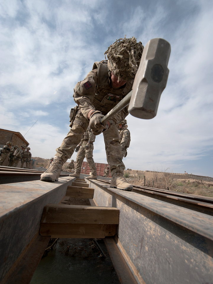 British Army 21 Engineer Regt Bridge Gereshk October 2012