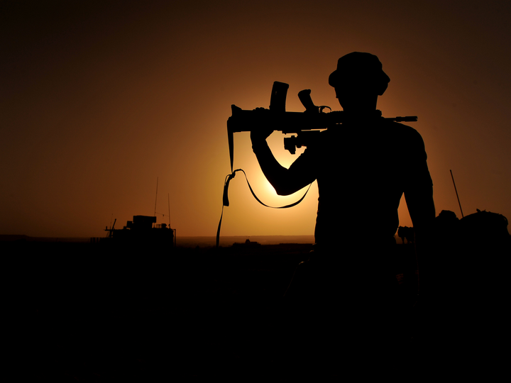 British Army 1 Mech Brigade Silhouette Afghanistan May 2013