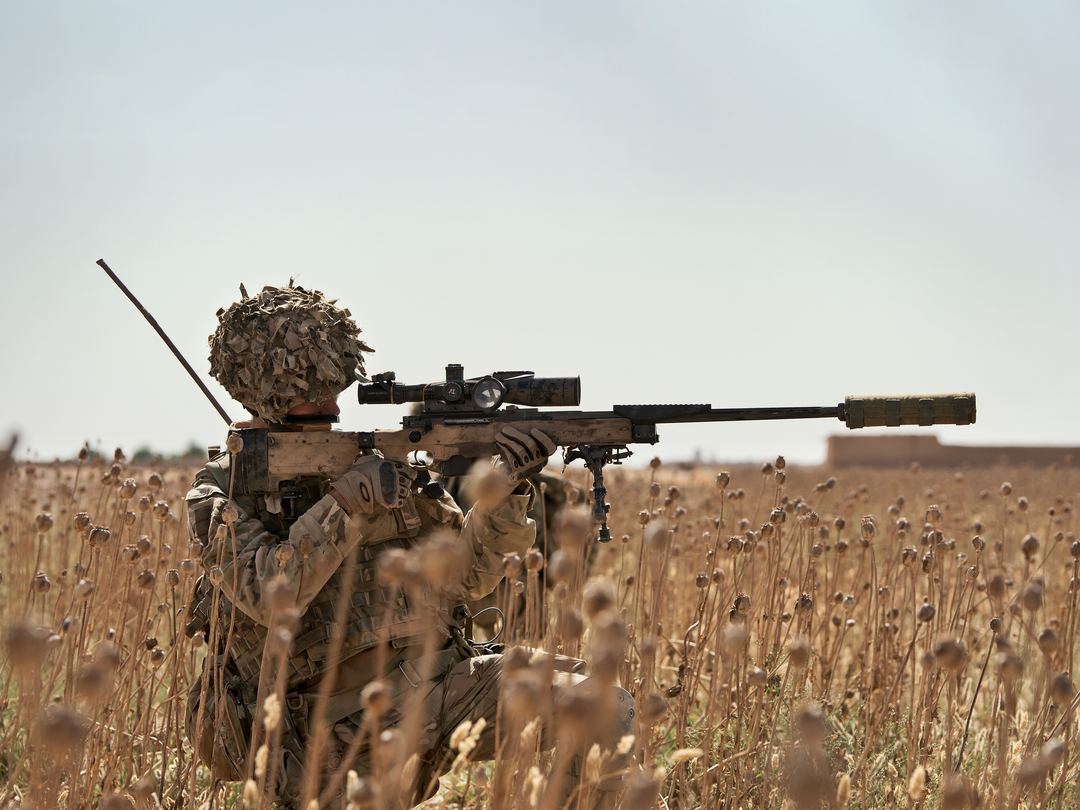 British Army 2 Royal Anglian Sniper L115A3 Helmand May 2014