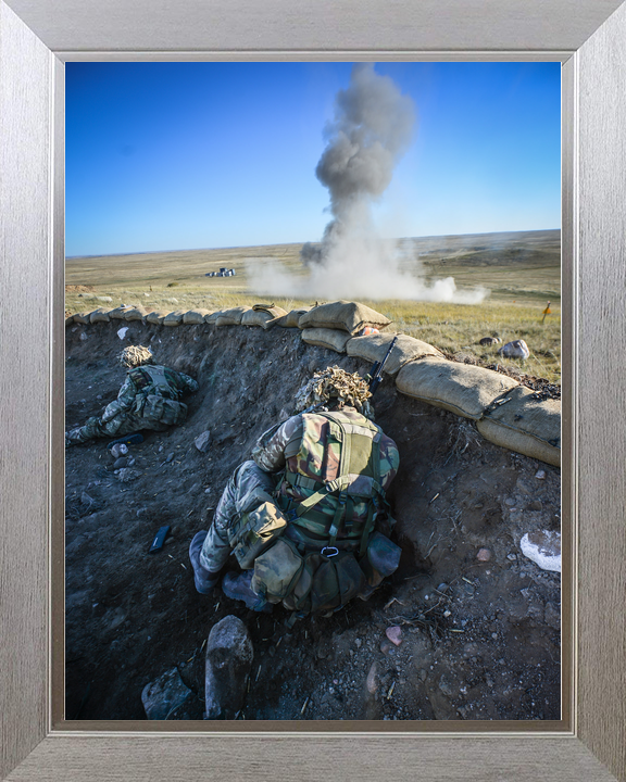 British Army 1 YORKS Soldiers in Trench BATUS September 2014