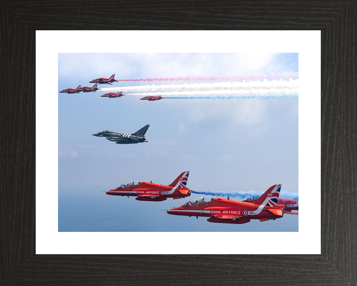 RAF Red Arrows and Typhoon Moggy D-Day 80 Flypast June 2024