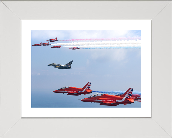 RAF Red Arrows and Typhoon Moggy D-Day 80 Flypast June 2024