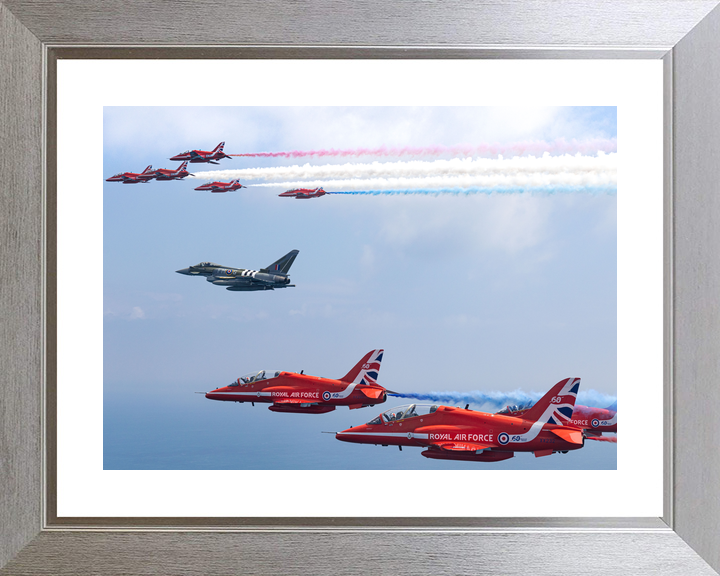 RAF Red Arrows and Typhoon Moggy D-Day 80 Flypast June 2024