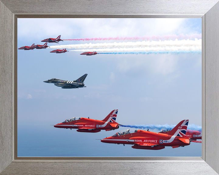RAF Red Arrows and Typhoon Moggy D-Day 80 Flypast June 2024
