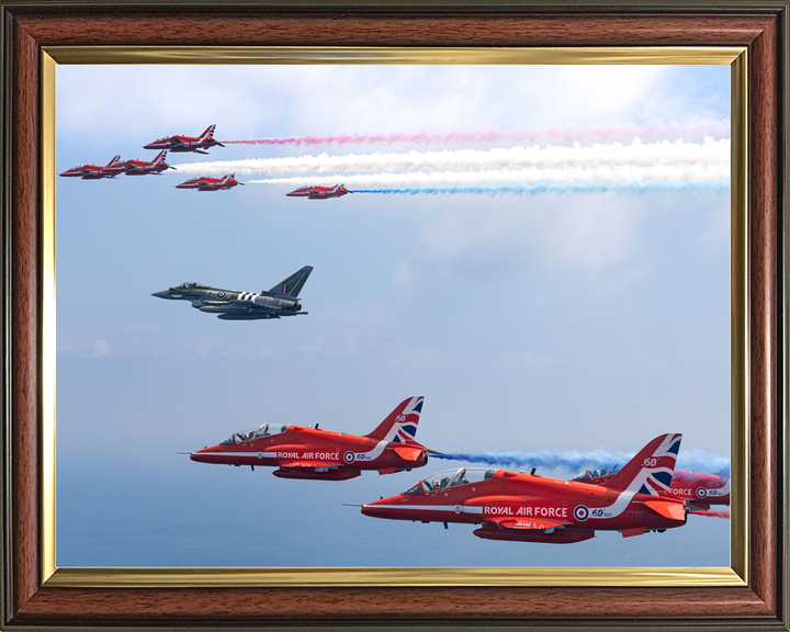 RAF Red Arrows and Typhoon Moggy D-Day 80 Flypast June 2024