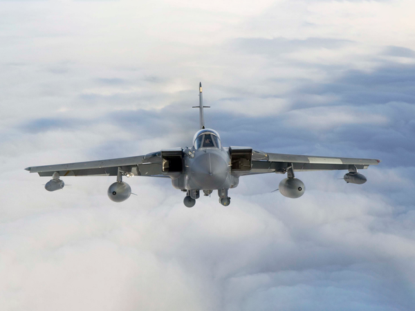 RAF Tornado GR4 in Flight Front View February 2007