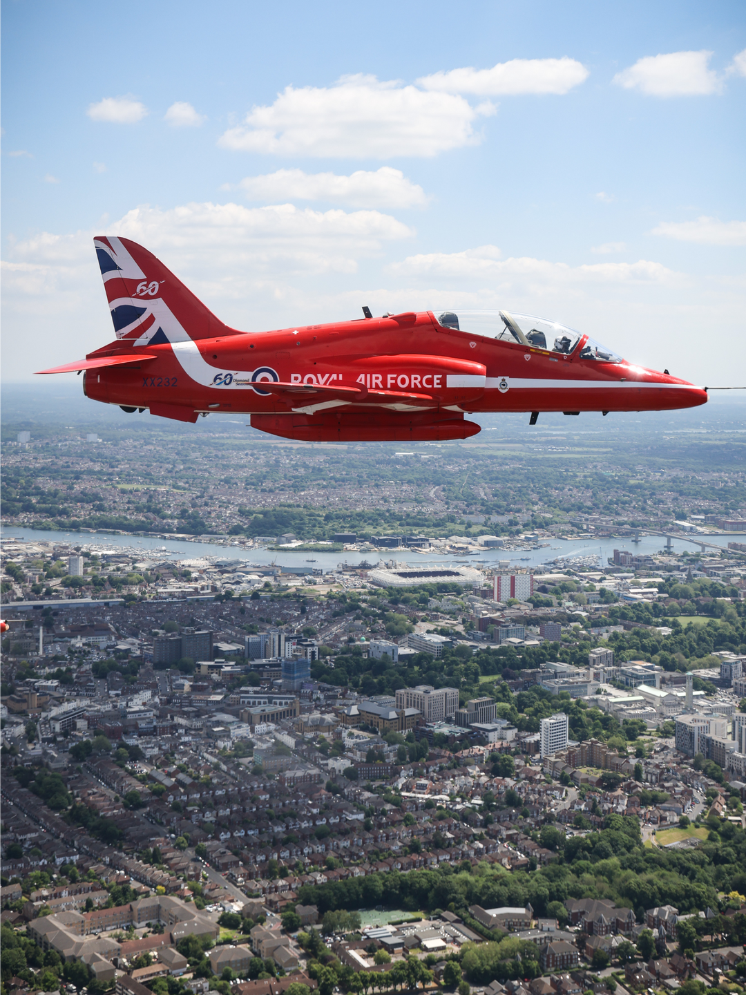 RAF Red Arrows Hawk Over Hampshire City D-Day 80 June 2024