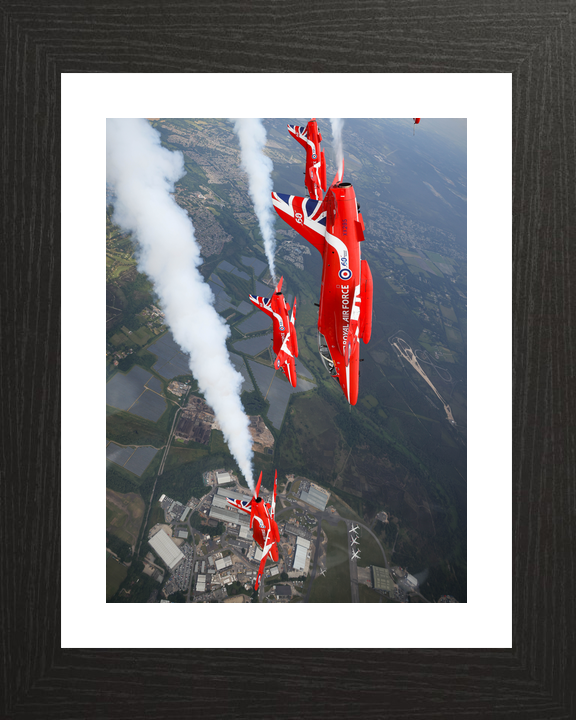 RAF Red Arrows Hawks Diving White Smoke D-Day 80 June 2024