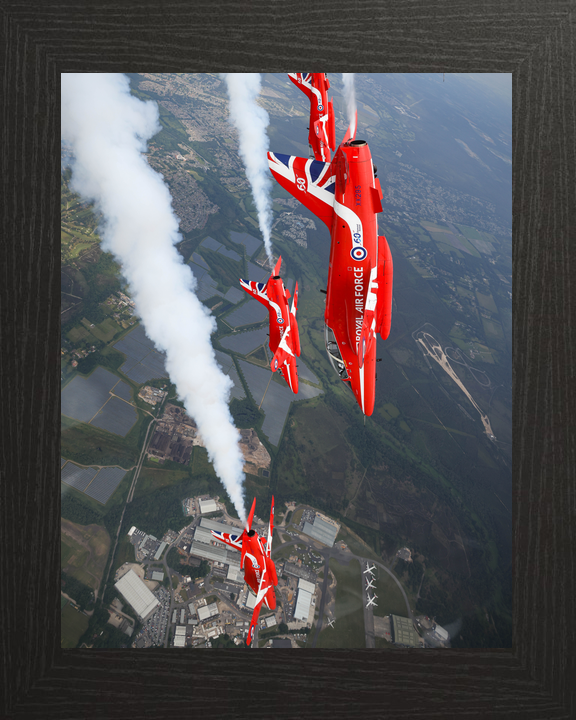 RAF Red Arrows Hawks Diving White Smoke D-Day 80 June 2024