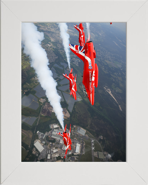 RAF Red Arrows Hawks Diving White Smoke D-Day 80 June 2024