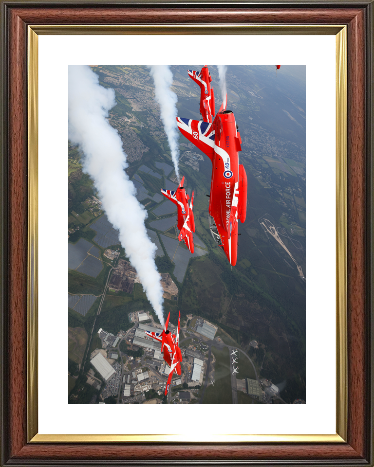 RAF Red Arrows Hawks Diving White Smoke D-Day 80 June 2024