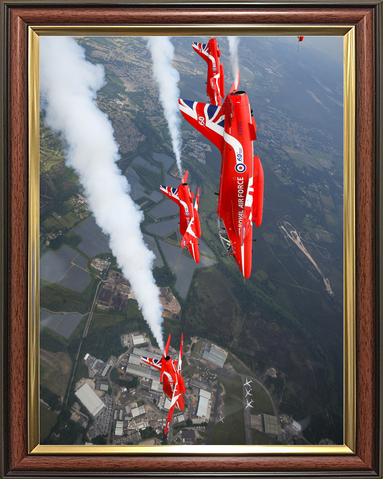 RAF Red Arrows Hawks Diving White Smoke D-Day 80 June 2024